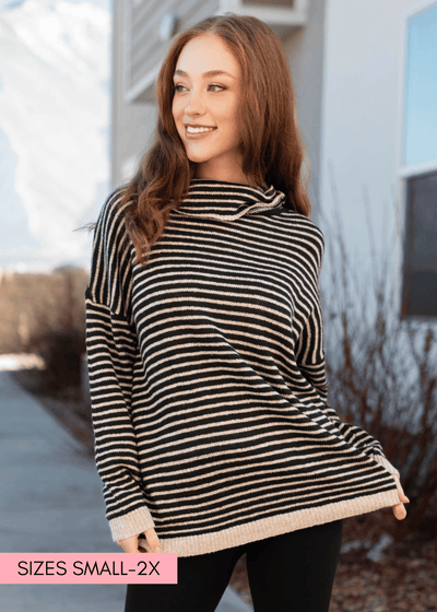 Long sleeve small turtle neck sweater