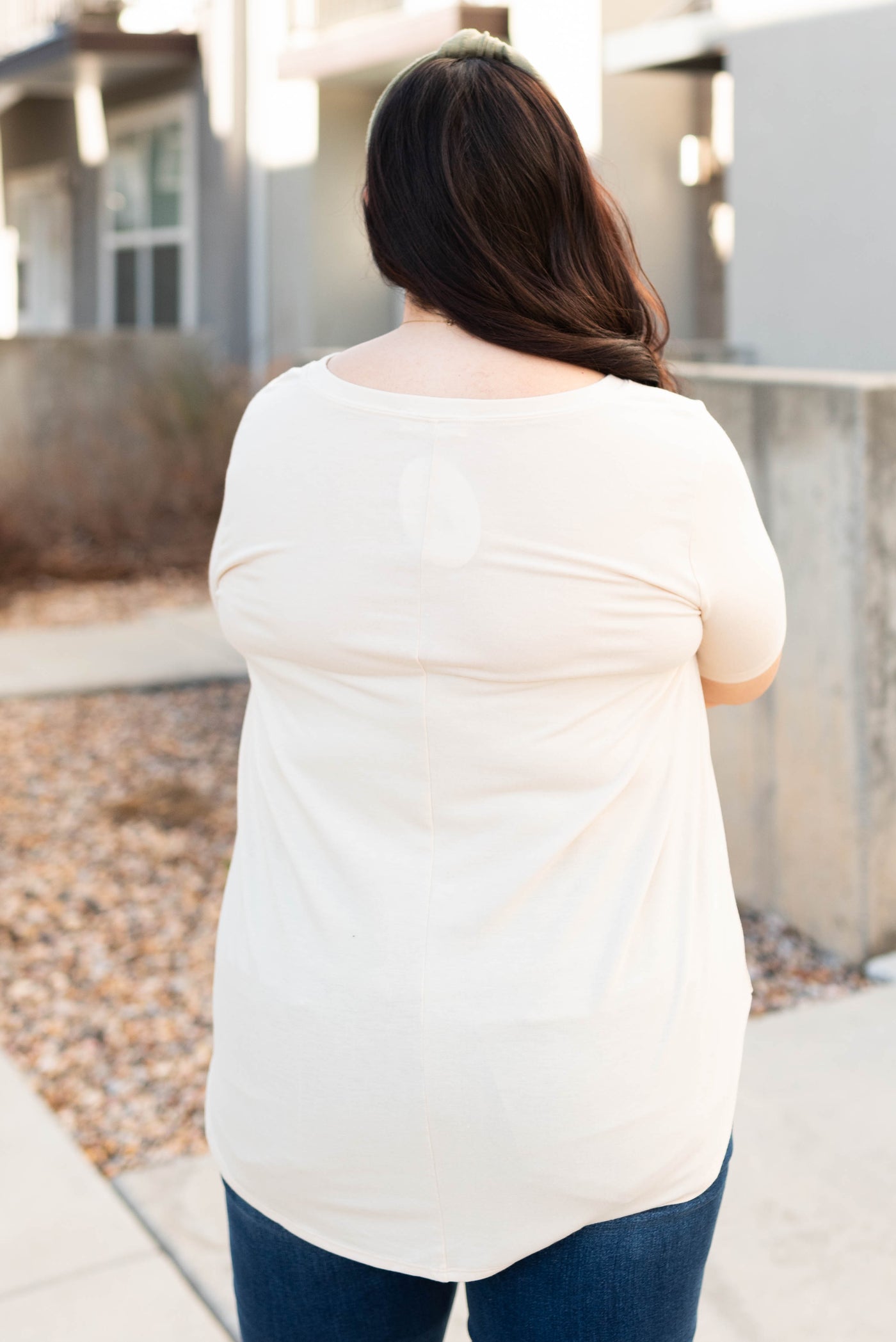 Plus size taupe top