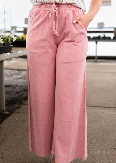 Rose wide leg pants with front pockets