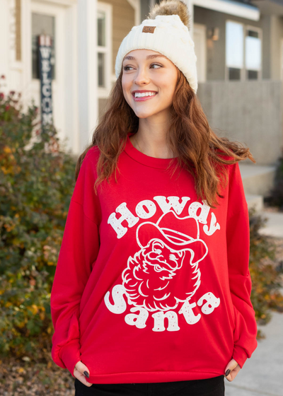 Howdy santa sweater with long sleeves