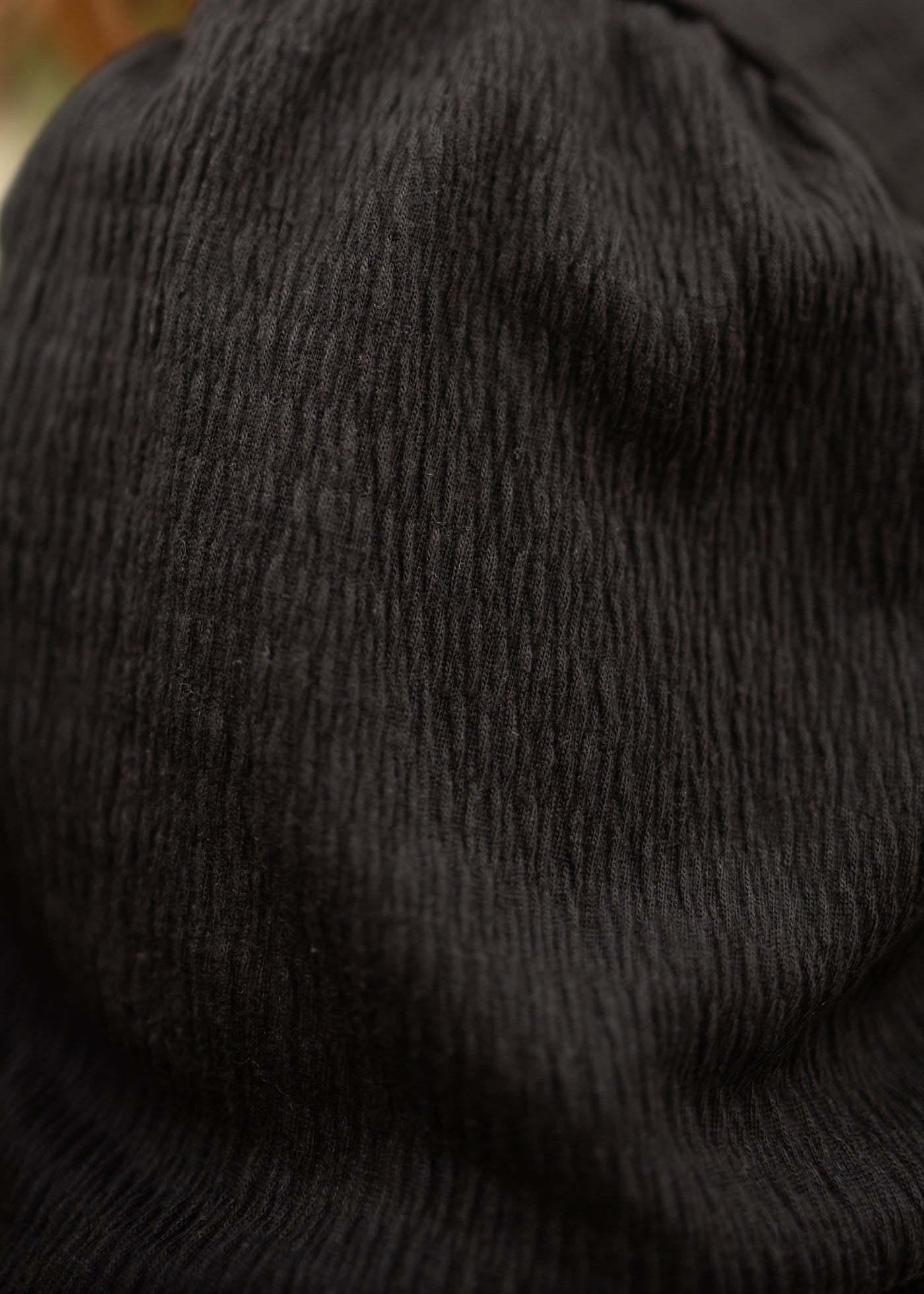 Texture fabric of a black top