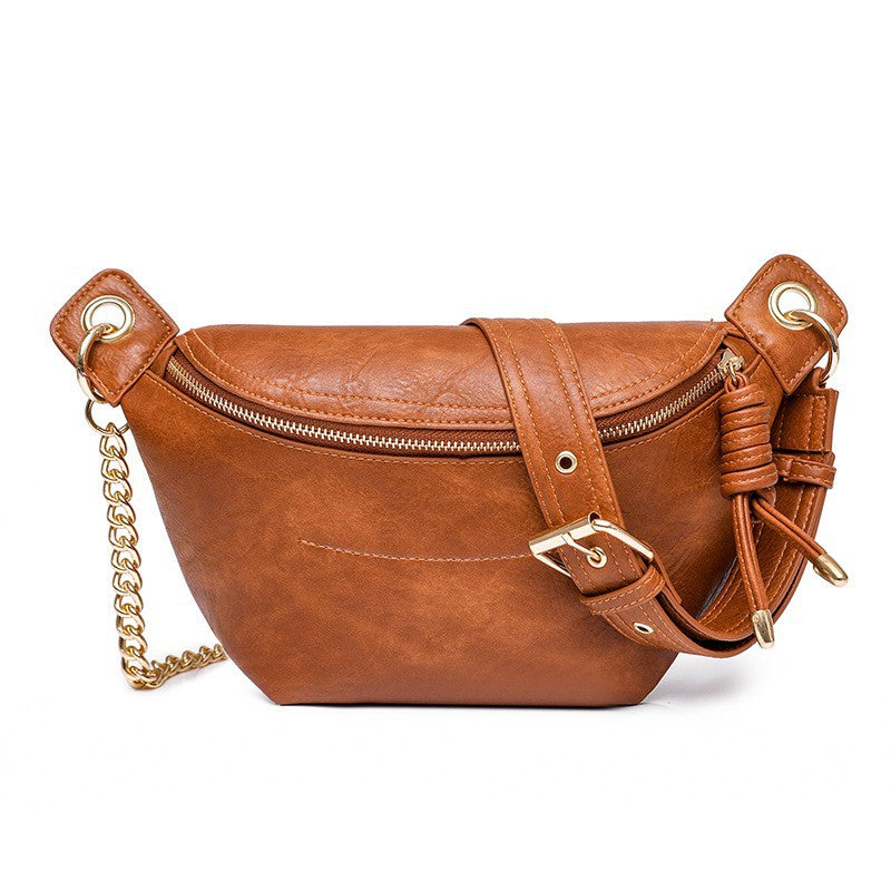 Cognac sling bag