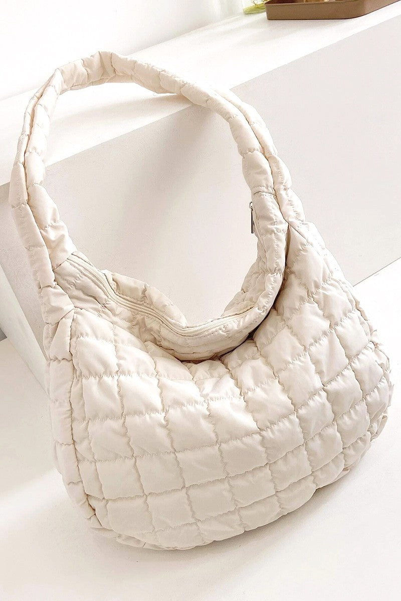 Cream quilted bag