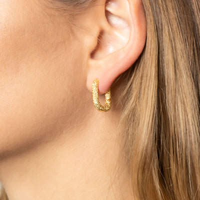 Neda 14K Gold/White Gold Dipped Earring
