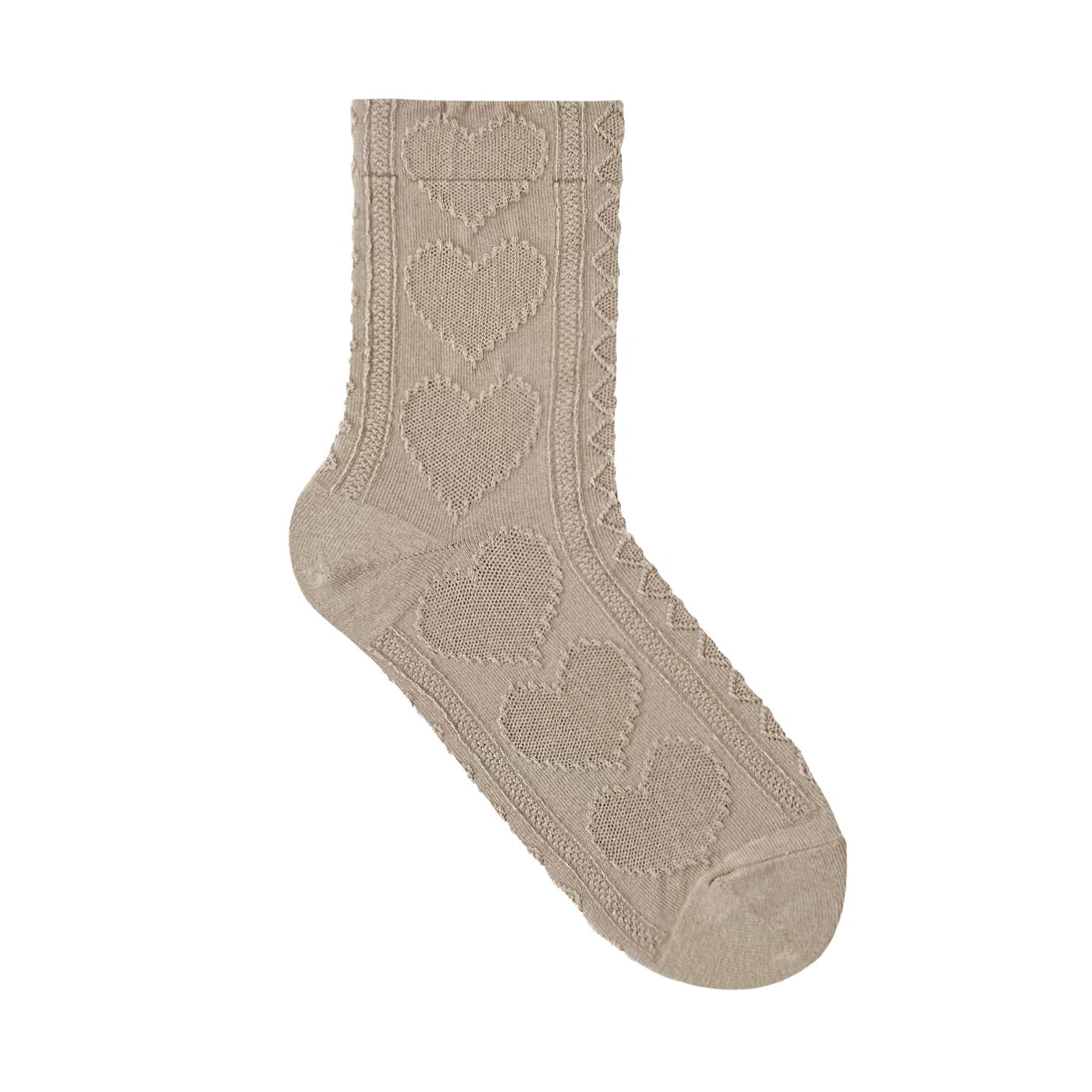 Brooklyn Tan Heart Socks