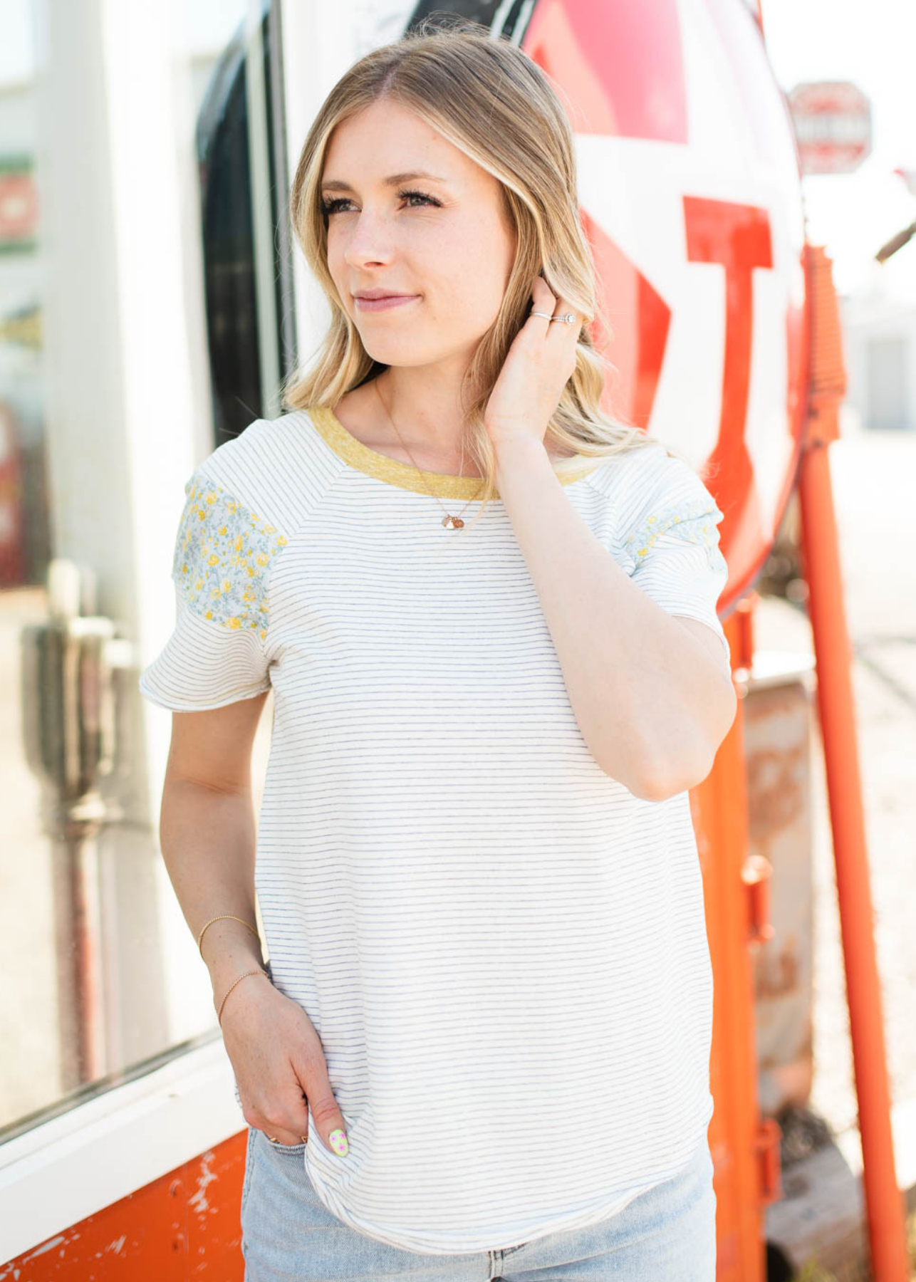 White striped top