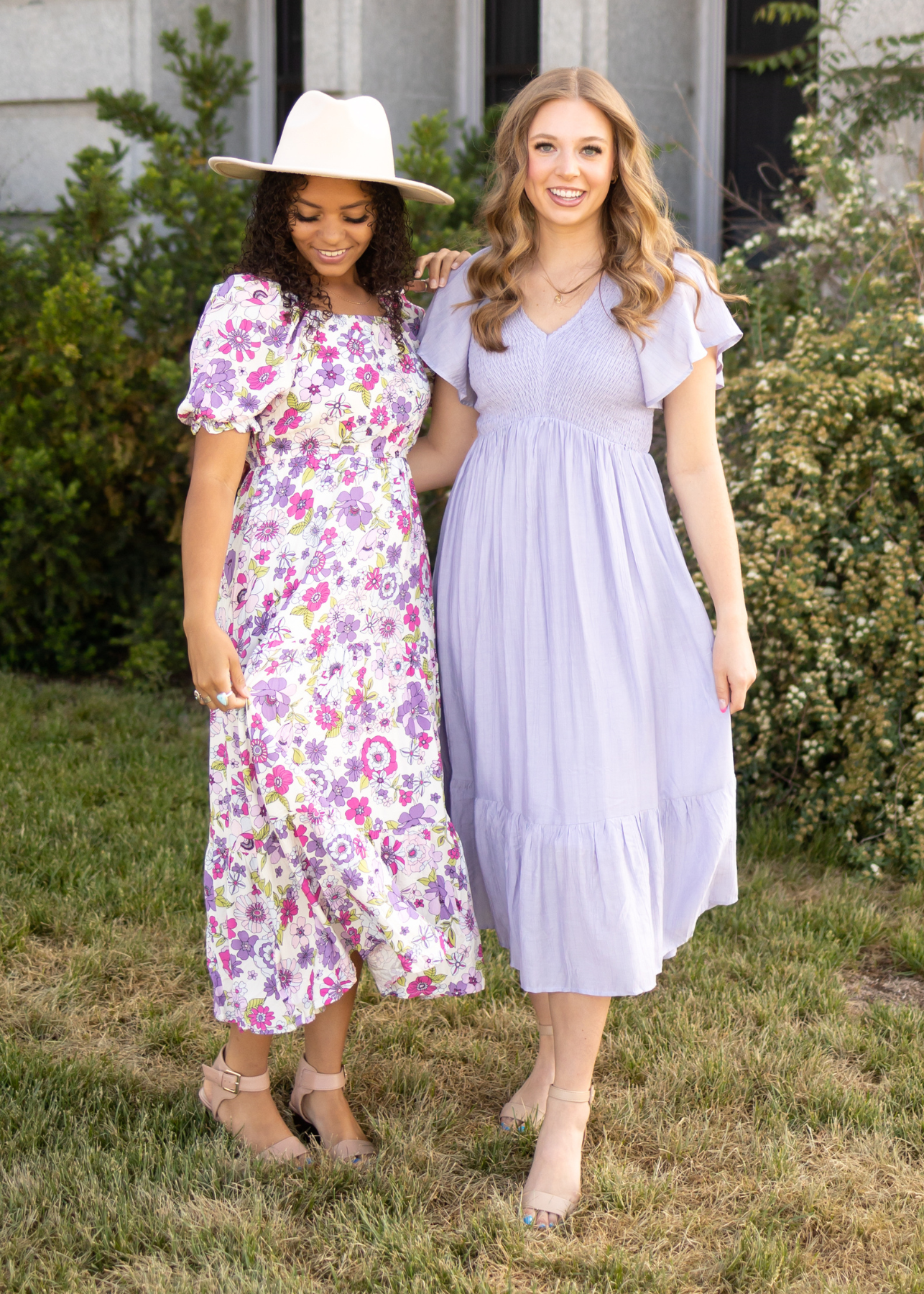 Natalie Purple Floral Dress