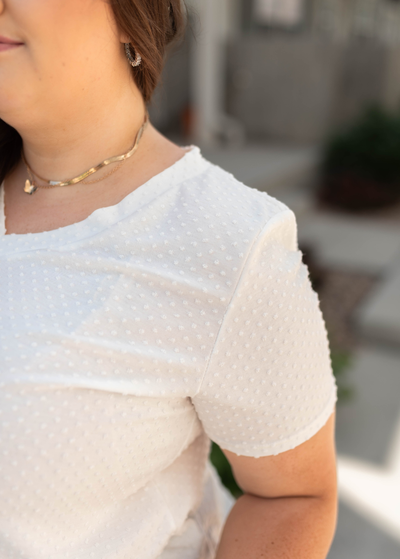 Plus size white tee