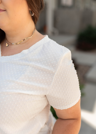 Plus size white tee