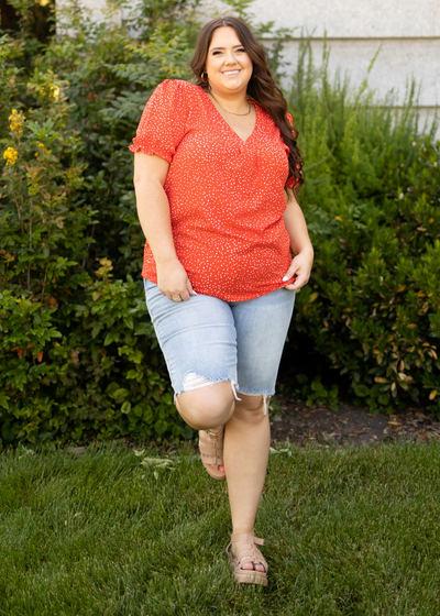 Plus size red top