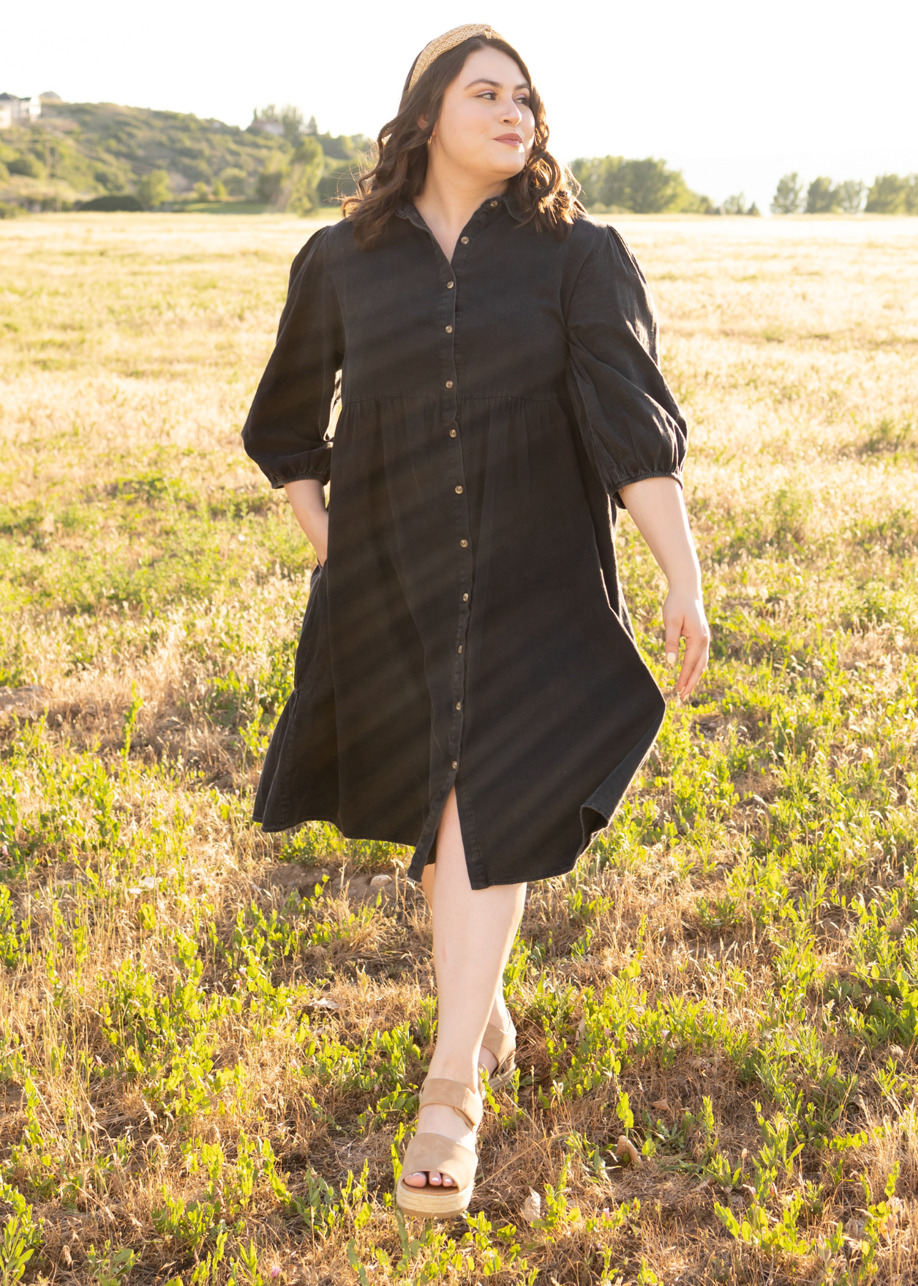 Plus size black dress