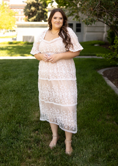 Plus size lace dress