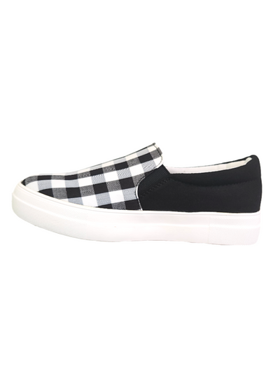 Black and white checkered shoes