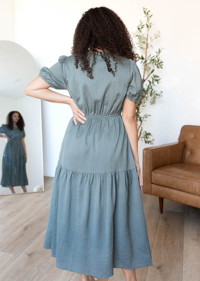 Addee Olive Tiered Dress