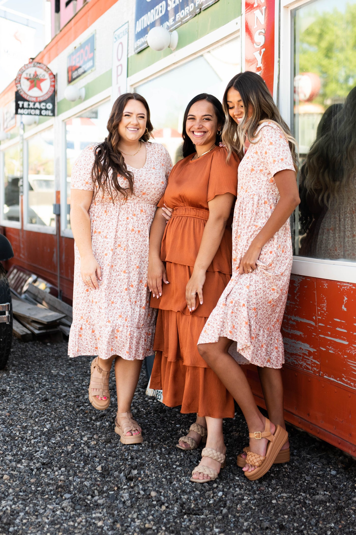 Aditi Taupe Floral Dress