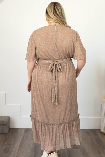 Back view of champagne dress