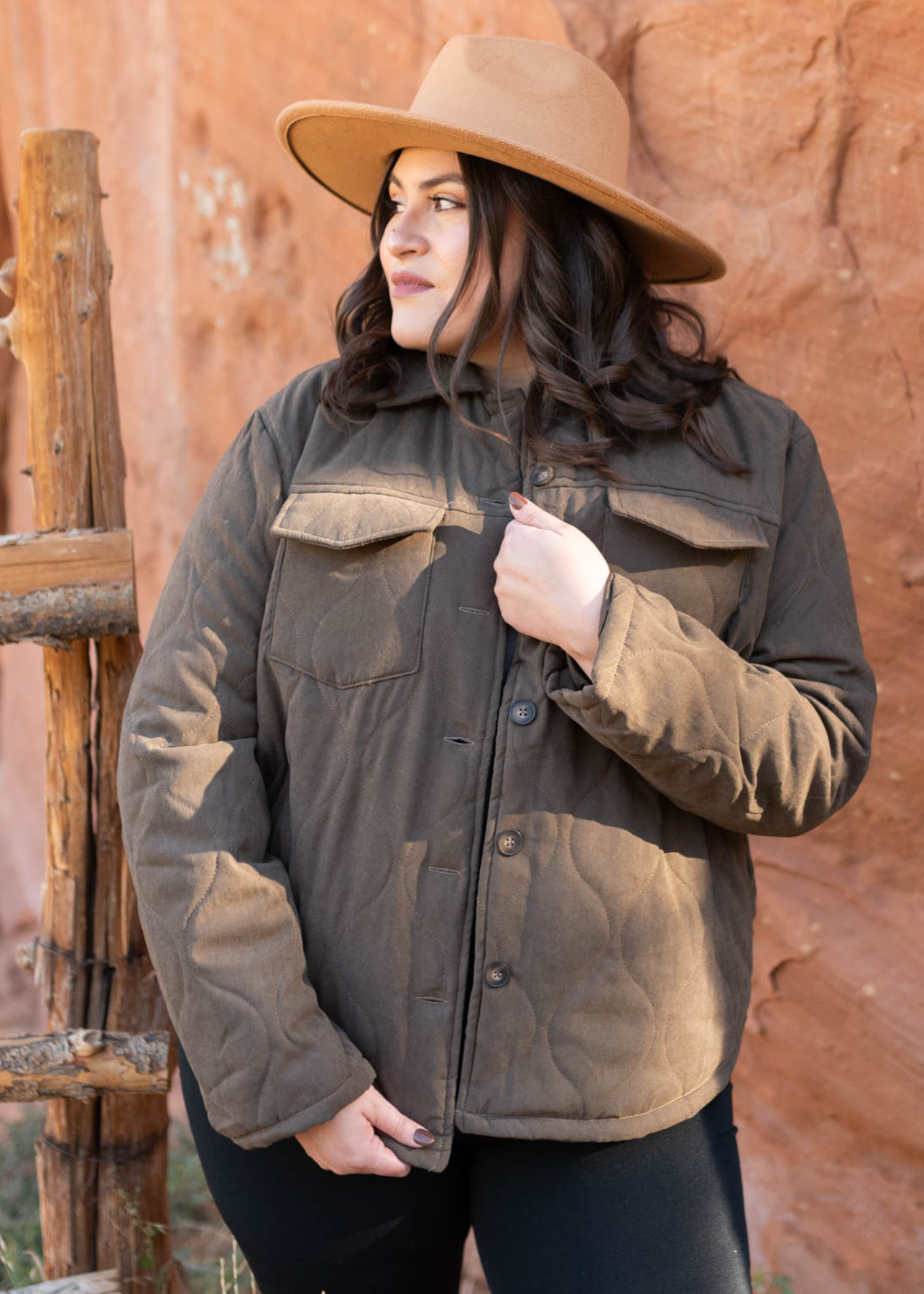 Plus size button up plus size dark brown coat