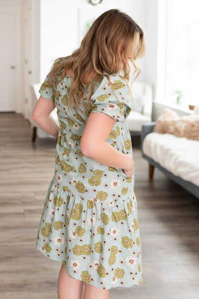 Amara Sage Floral Dress