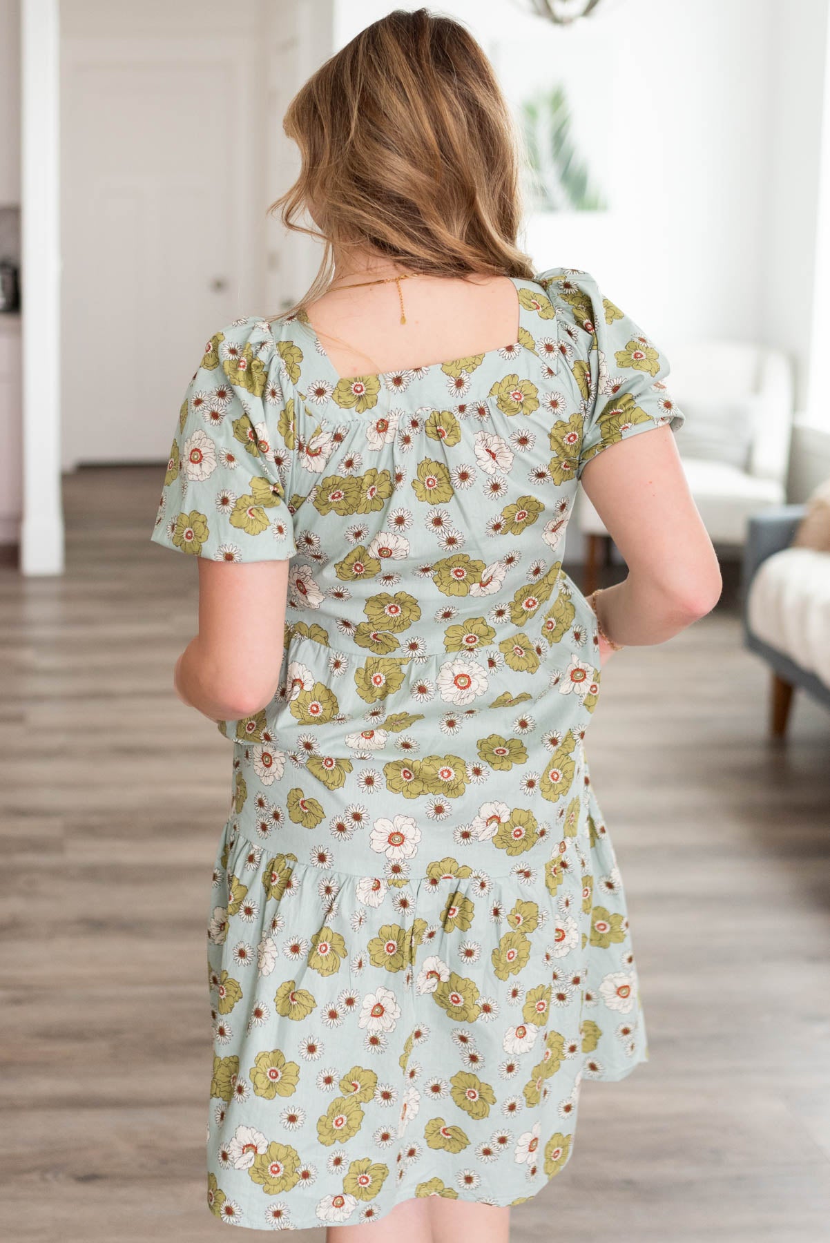 Amara Sage Floral Dress