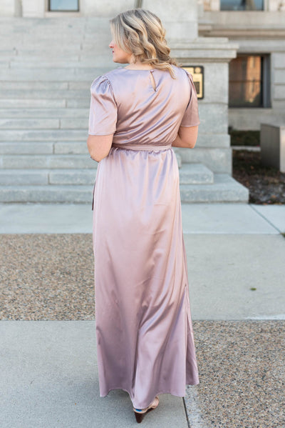 Back view of the lavender dress