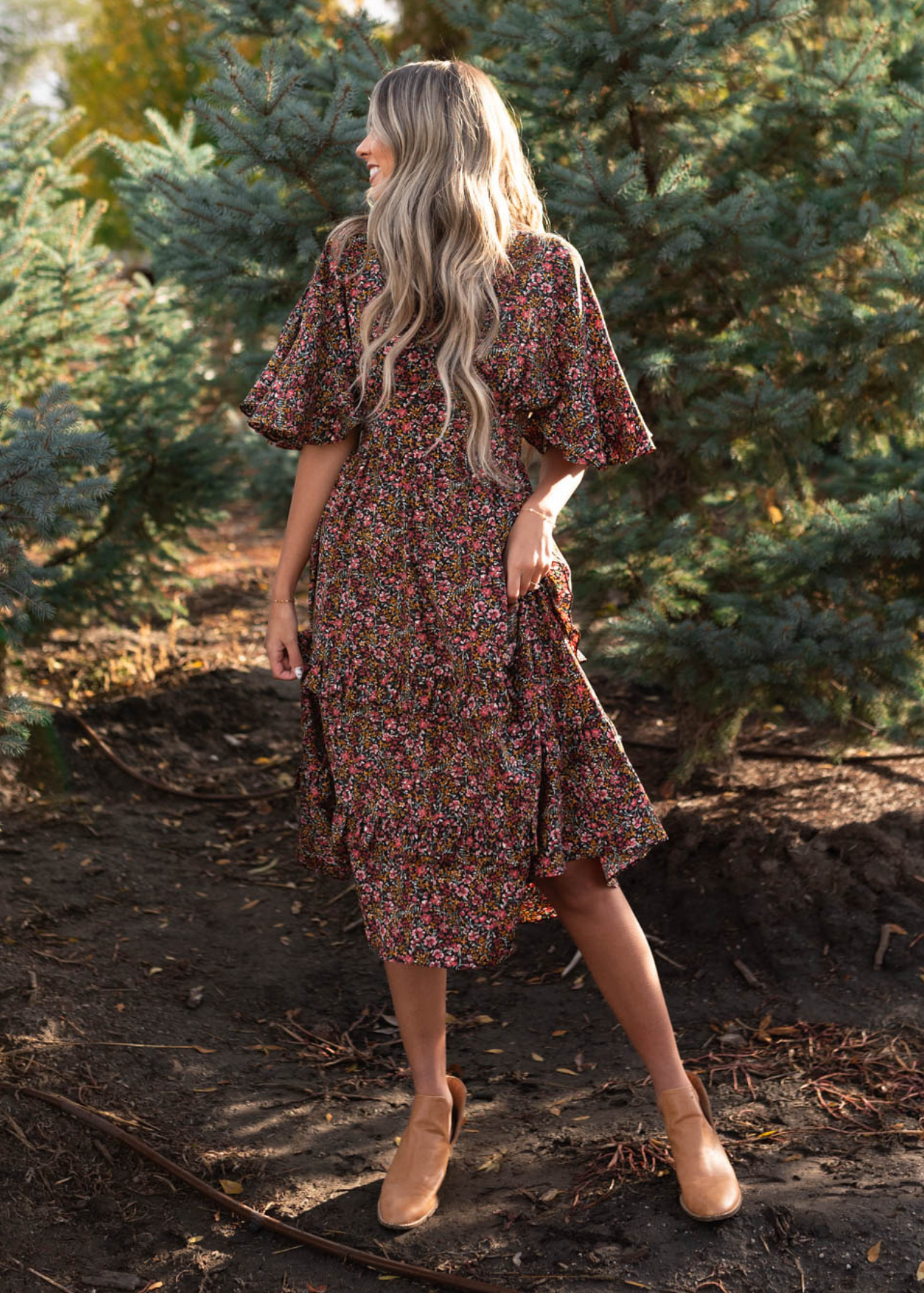 Ansleigh Floral Tiered Ruffle Dress
