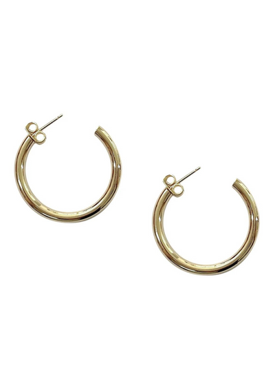 Hooped gold earrings