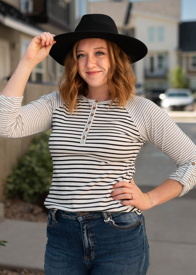 White stripe top