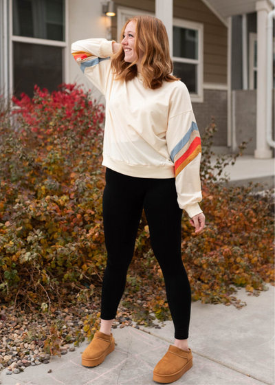 Retro stripe pullover