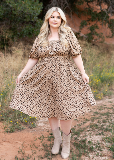 Arnette Brown Floral Dress