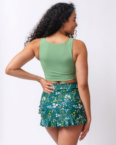 Basil Knotted Crop Top