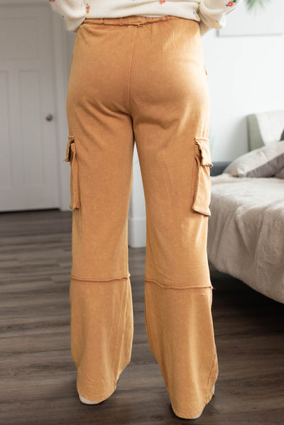 Back view of mocha pants