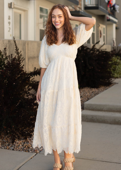 Berkley natural dress with a high waist