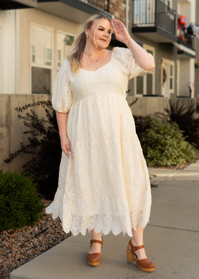 Plus size natural dress