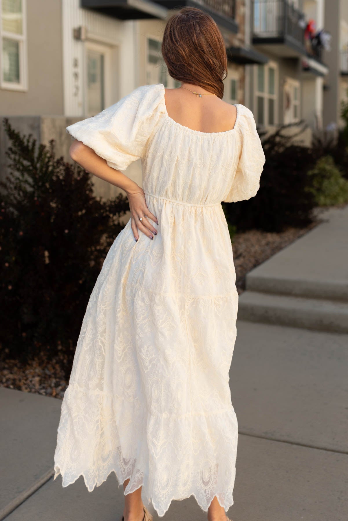 Back view of the Berkley natural dress
