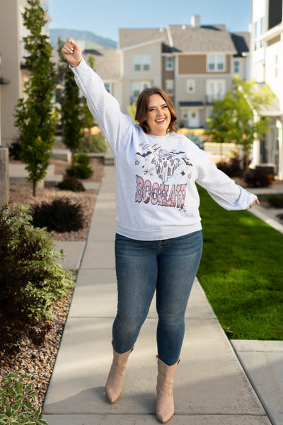 Long sleeve Halloween grey sweatshirt