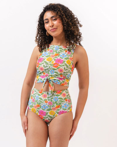 Breezy Floral/ Flower Check Reversible Ultra High-Waist Bottom