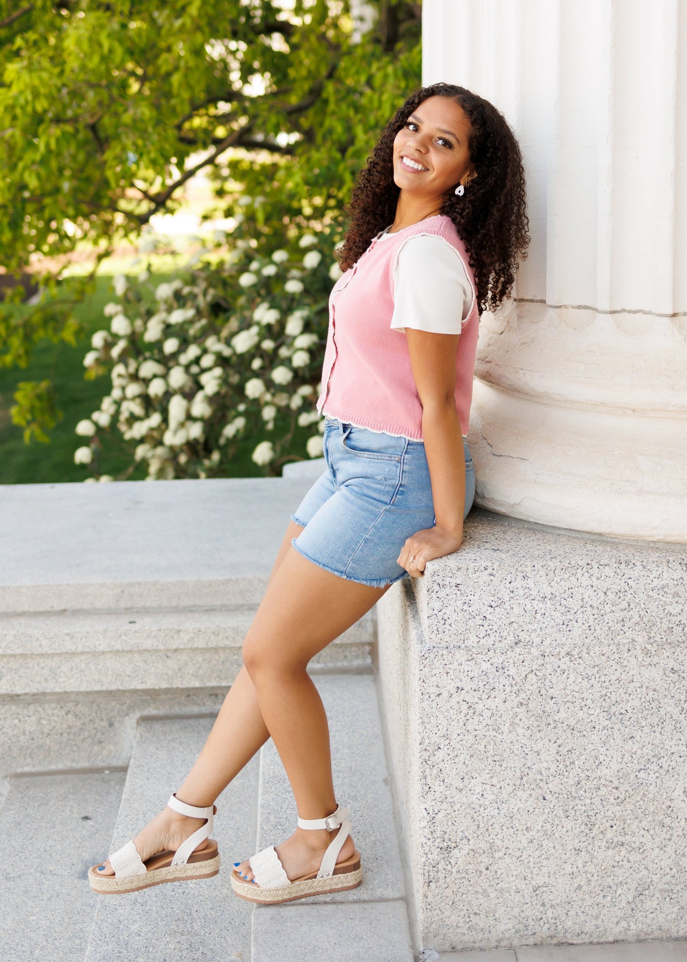 Brianna Dusty Rose Sweater Vest
