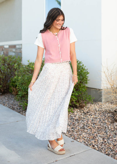 Brianna Dusty Rose Sweater Vest
