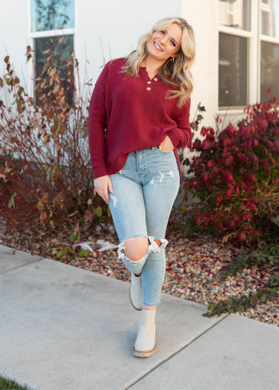 Burgundy sweater