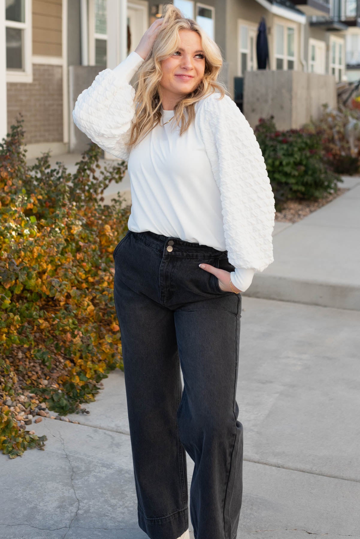 Caleigh Black Wide Leg Pants