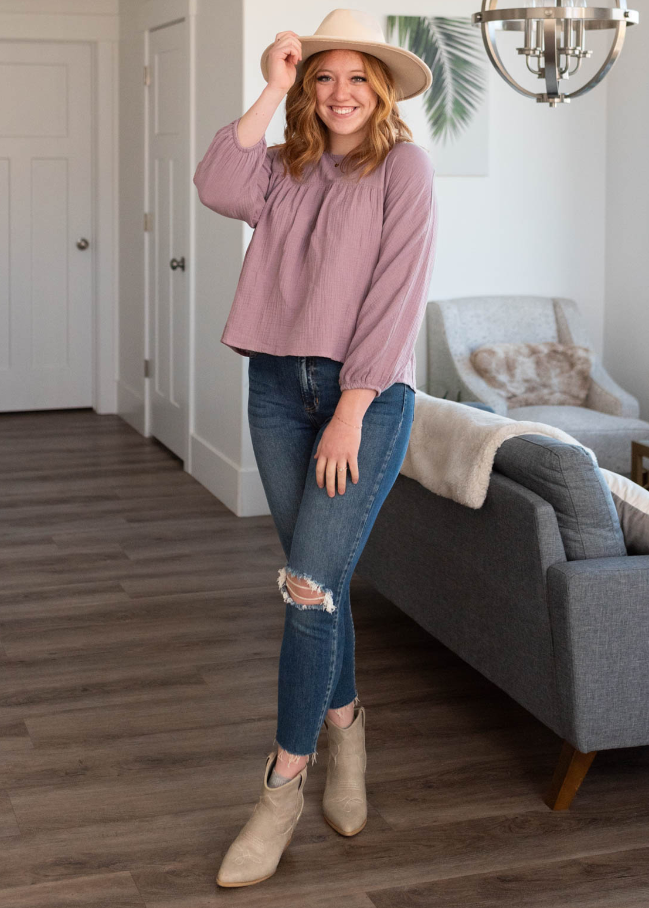 Mauve blouse