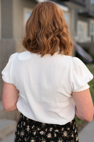 Back view ivory top
