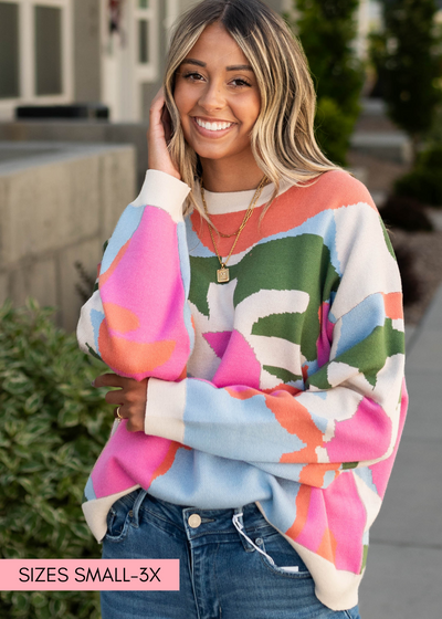 Long sleeve multi sweater