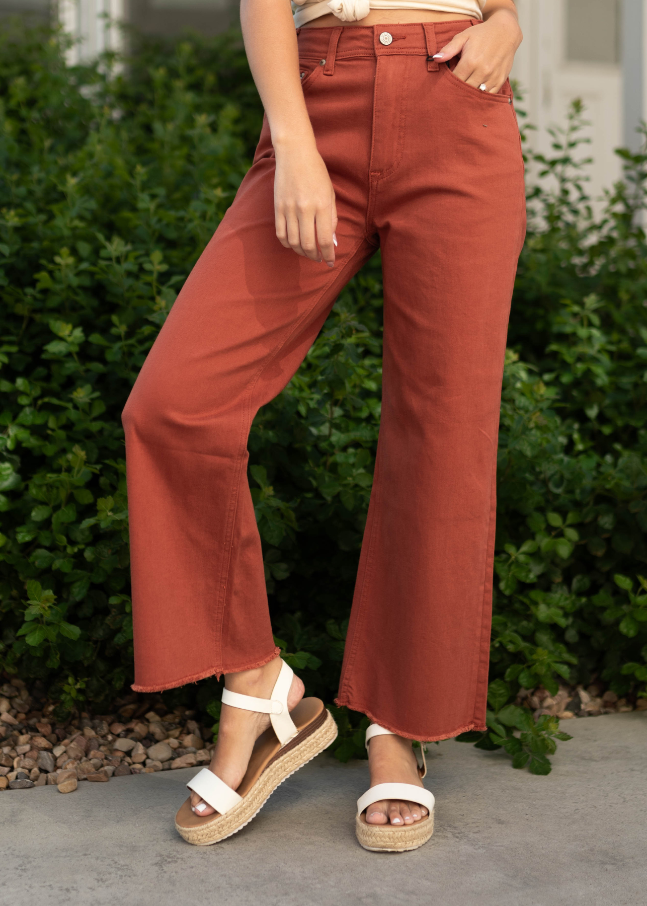 Terracotta jeans with pockets