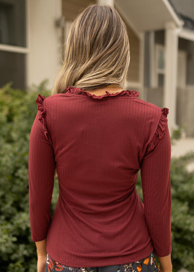 Back view of a wine top