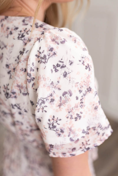 Cayla Ivory Floral Print Dress