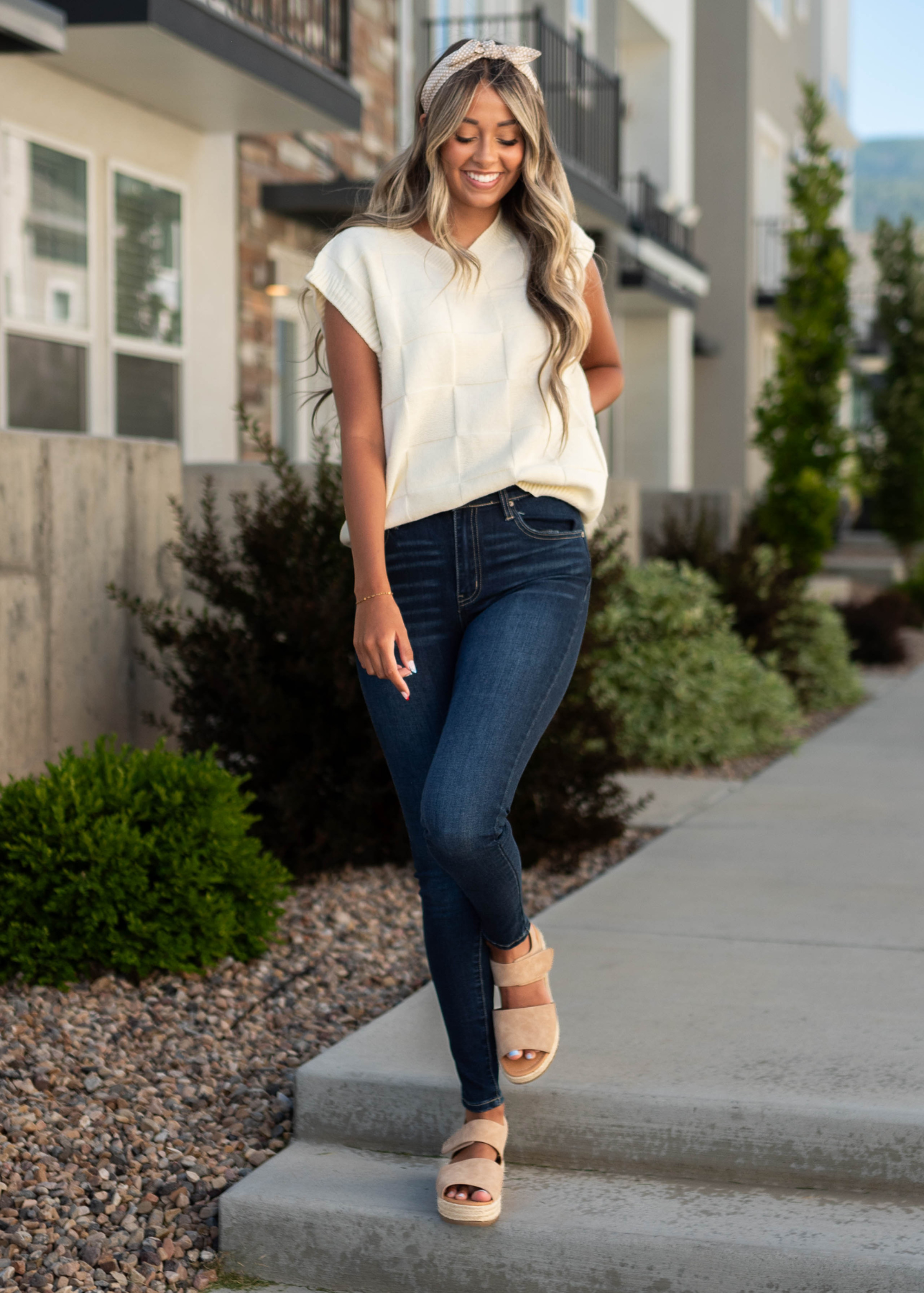 Ivory sweater vest