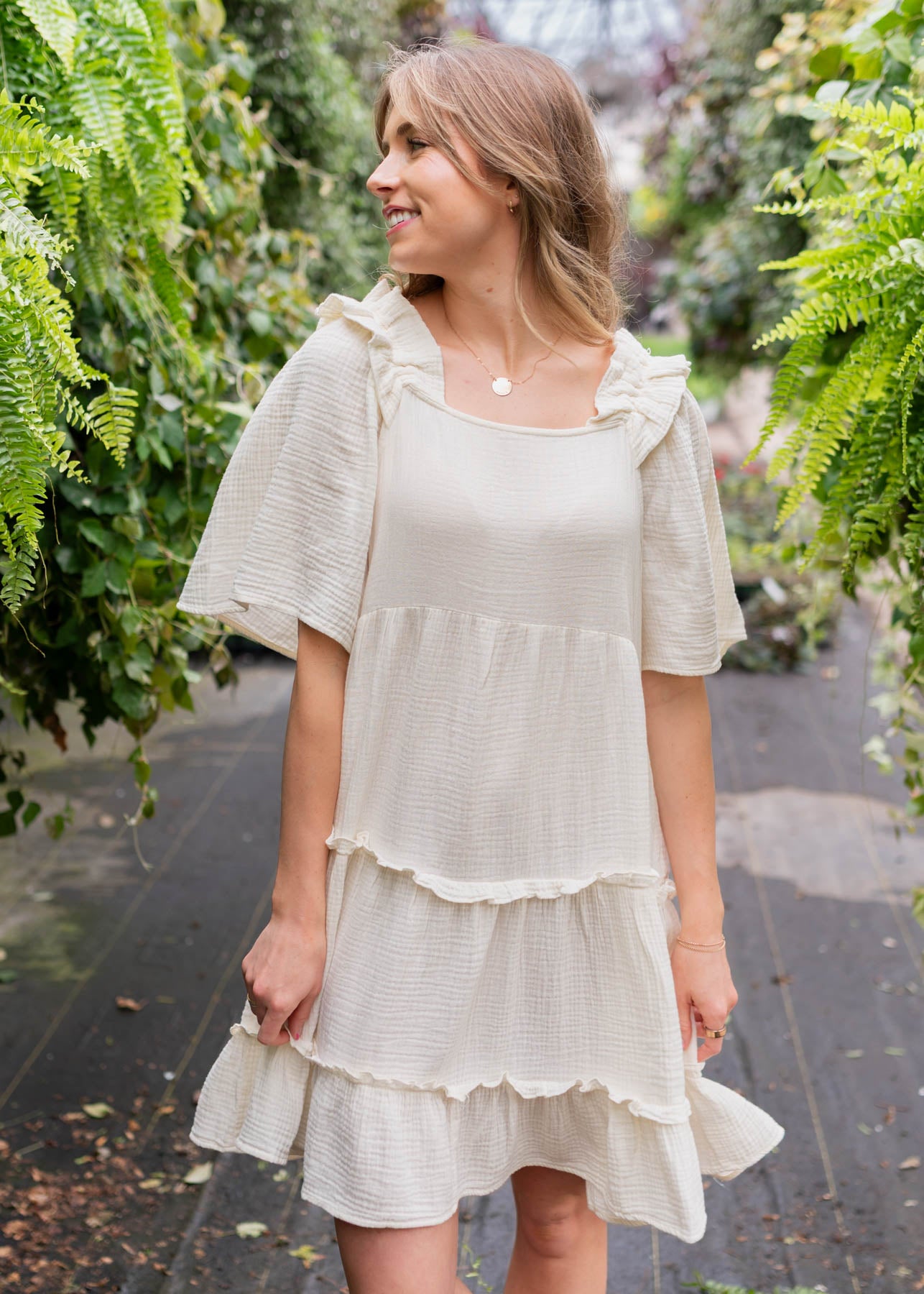 Ivory mini dress