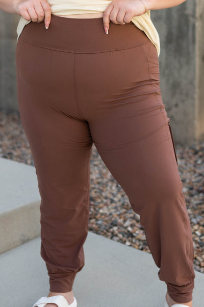 Plus size smoky topaz joggers with pockets