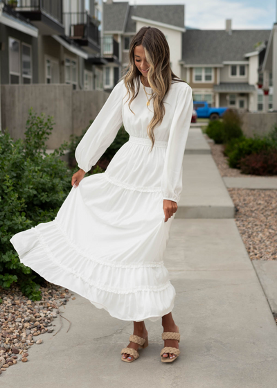 Long Chelsea white dress
